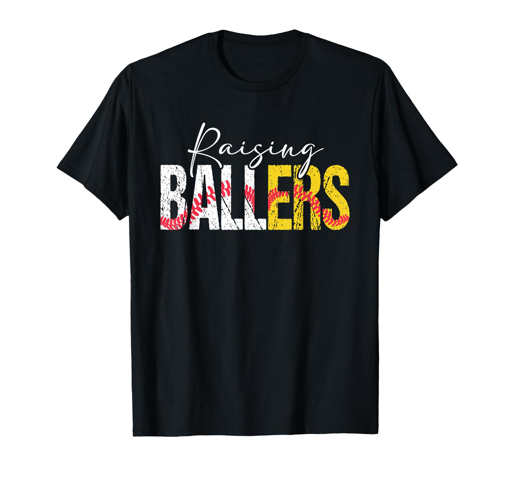 Busy Raising Ballers Baseball Softball T-Shirt - Graphic Print for Adults - T-Shirt, Sweatshirt, Hoodie