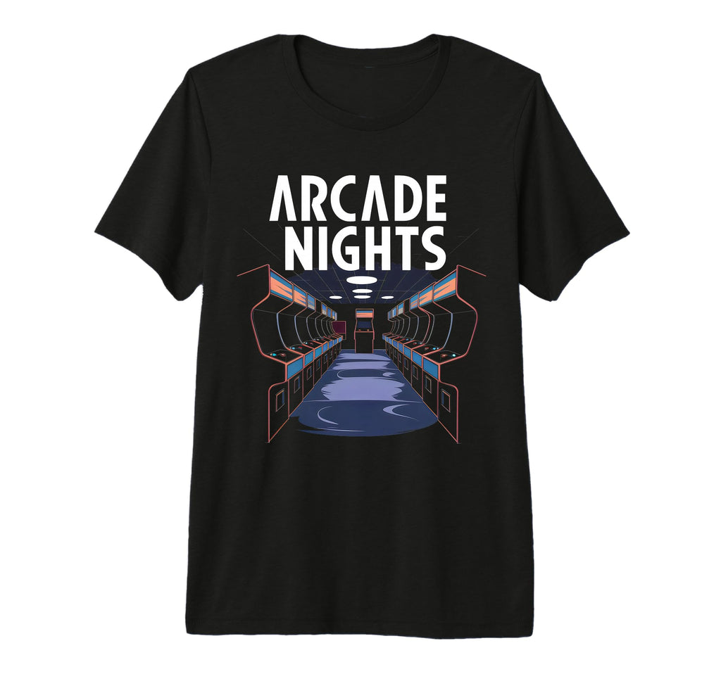 Arcade Nights Gamer Love 80S 90S Gaming T-Shirt - Aesthetic Graphic Unisex - T-Shirt, Sweatshirt, Hoodie