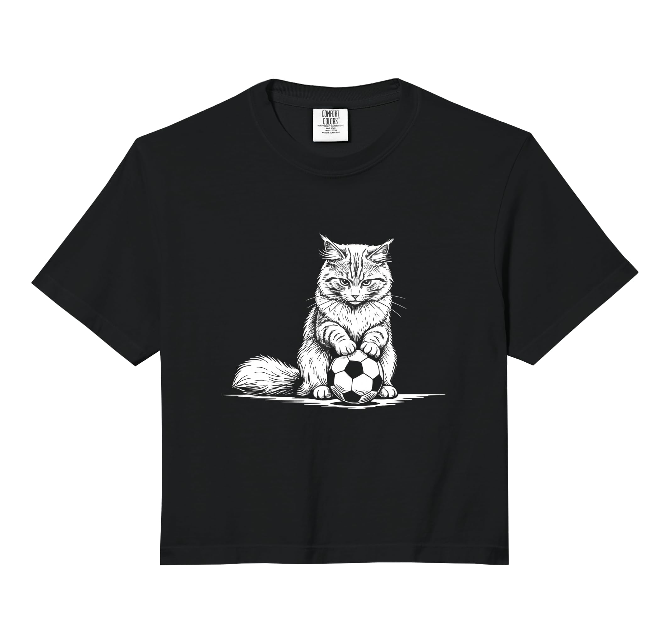 Soccer Cat Playing Ball Funny Kitten Sweatshirt - Aesthetic Graphic Unisex - T-Shirt, Sweatshirt, Hoodie