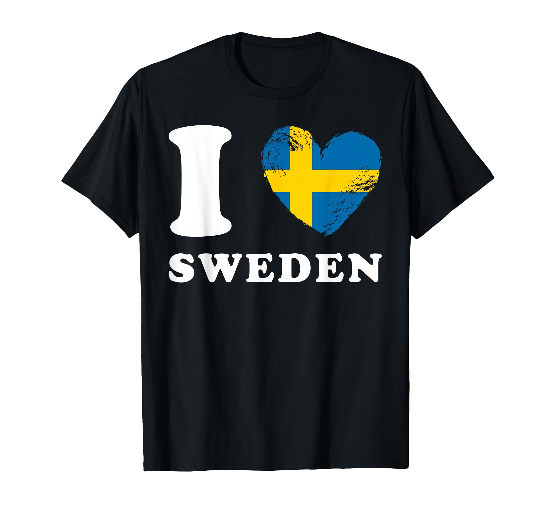 I Love Sweden Heart Flag Sweden T-Shirt - Unique Graphic Unisex - T-Shirt, Sweatshirt, Hoodie