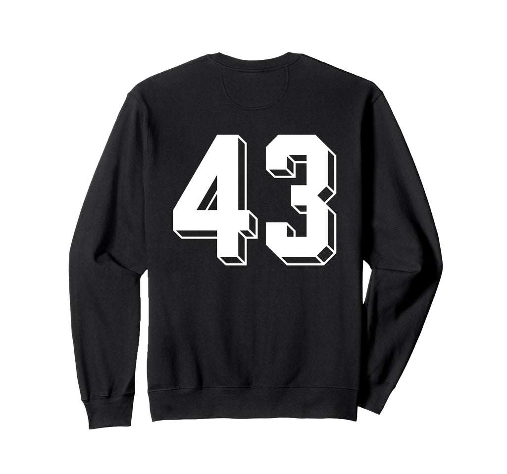 Number 43 Backside 80S 90S Team Sweatshirt - Aesthetic Graphic Men Women - T-Shirt, Sweatshirt, Hoodie