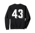 Number 43 Backside 80S 90S Team Sweatshirt - Aesthetic Graphic Men Women - T-Shirt, Sweatshirt, Hoodie