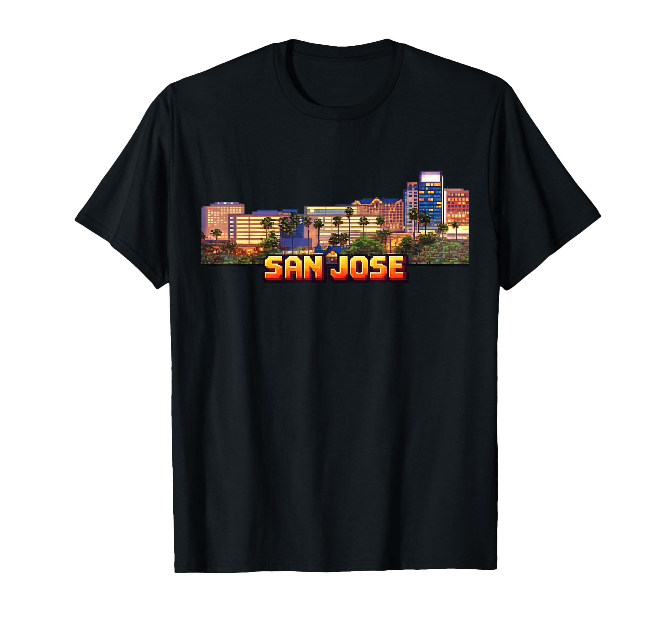 San Jose 8 Bit Video Arcade Gamer T-Shirt - Unique Graphic for Adults - T-Shirt, Sweatshirt, Hoodie