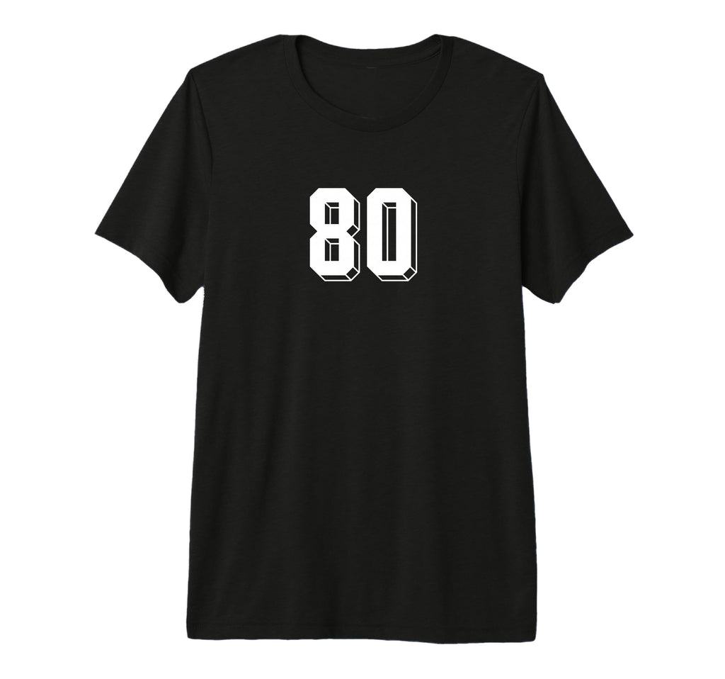 Number 80 80S 90S Soccer Team Jersey T-Shirt - Aesthetic Graphic Men Women - T-Shirt, Sweatshirt, Hoodie