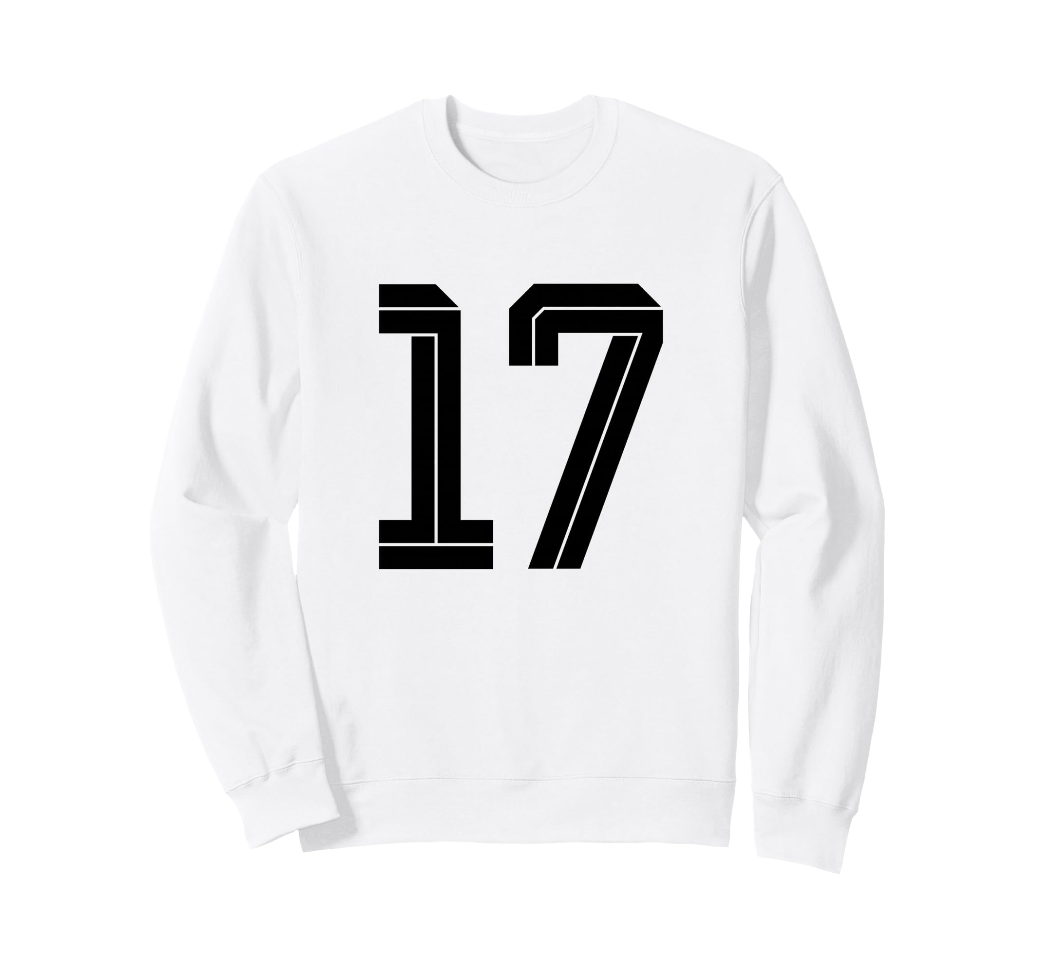 17 White Number 17 Sports Fan Sweatshirt - Casual Everyday Wear Unisex - T-Shirt, Sweatshirt, Hoodie
