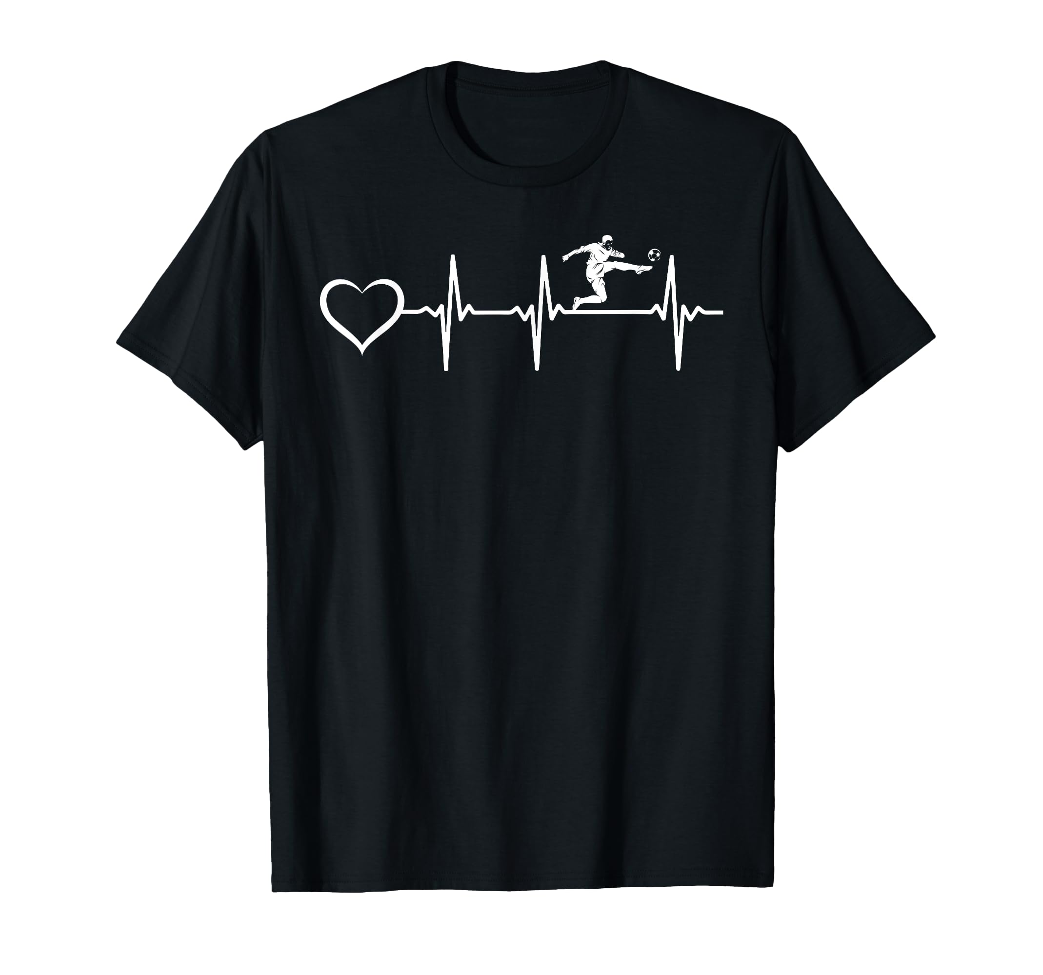 Soccer Heartbeat Heart Soccer Player T-Shirt - Custom Art Print Men Women - T-Shirt, Sweatshirt, Hoodie