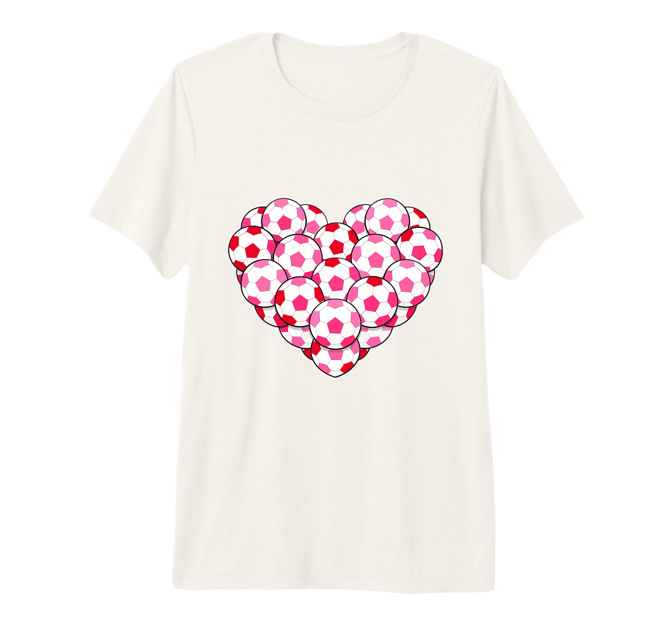 Heart Shaped Soccer Ball Artwork Tri T-Shirt - Minimalist Print Unisex - T-Shirt, Sweatshirt, Hoodie