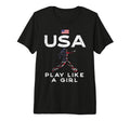 Usa Flag Play Like Soccer Football Player T-Shirt - Novelty Apparel Unisex - T-Shirt, Sweatshirt, Hoodie