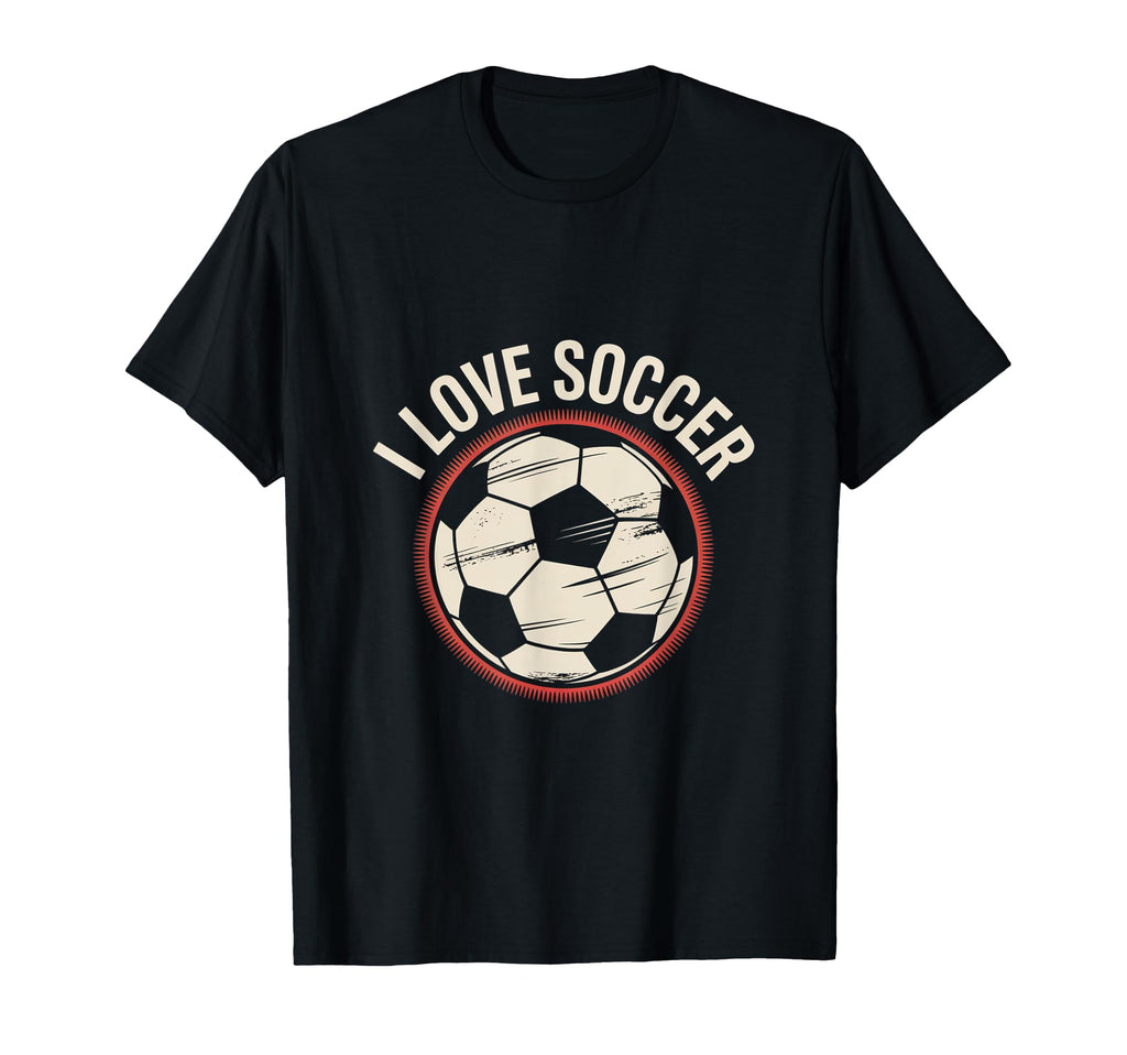 I Love Soccer Football T-Shirt - Custom Art Print Unisex - T-Shirt, Sweatshirt, Hoodie