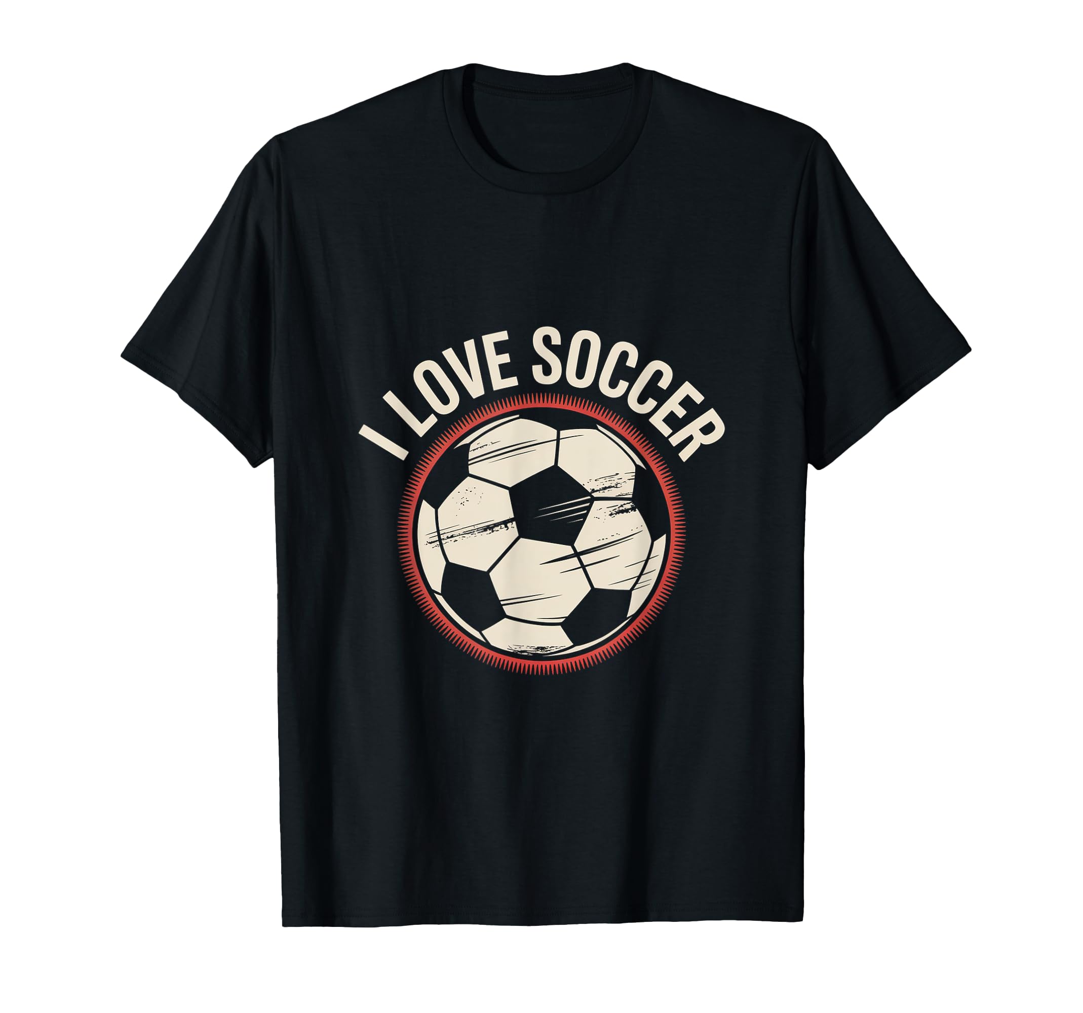 I Love Soccer Football T-Shirt - Custom Art Print Unisex - T-Shirt, Sweatshirt, Hoodie