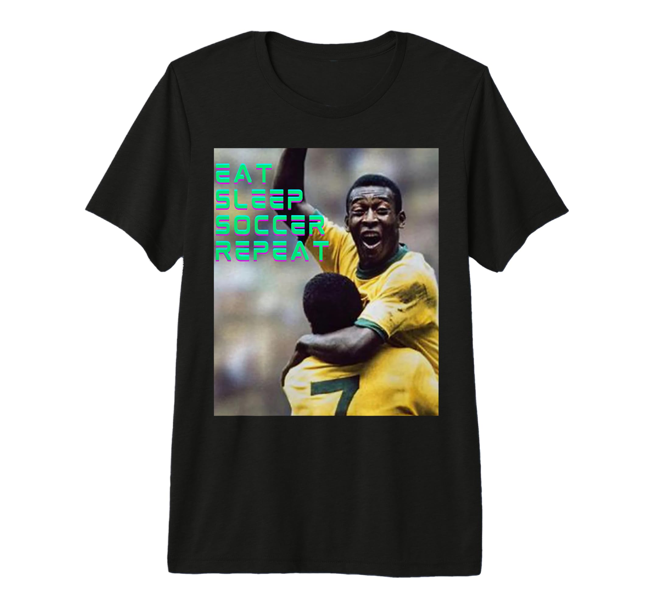 Eat Sleep Soccer Repeat Tri Blend T-Shirt - Graphic Print Unisex - T-Shirt, Sweatshirt, Hoodie