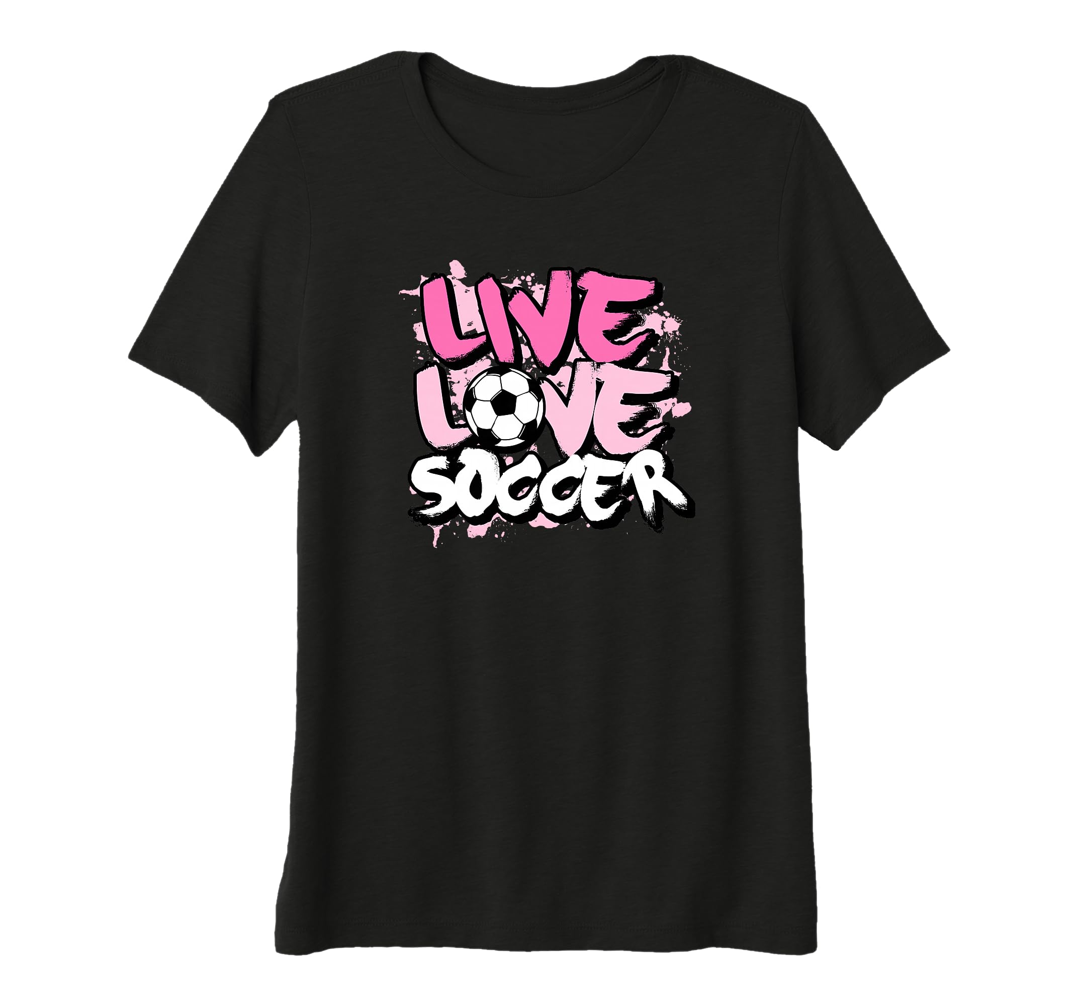 Womens Live Love Soccer Tri Blend T-Shirt - Aesthetic Graphic Men Women - T-Shirt, Sweatshirt, Hoodie