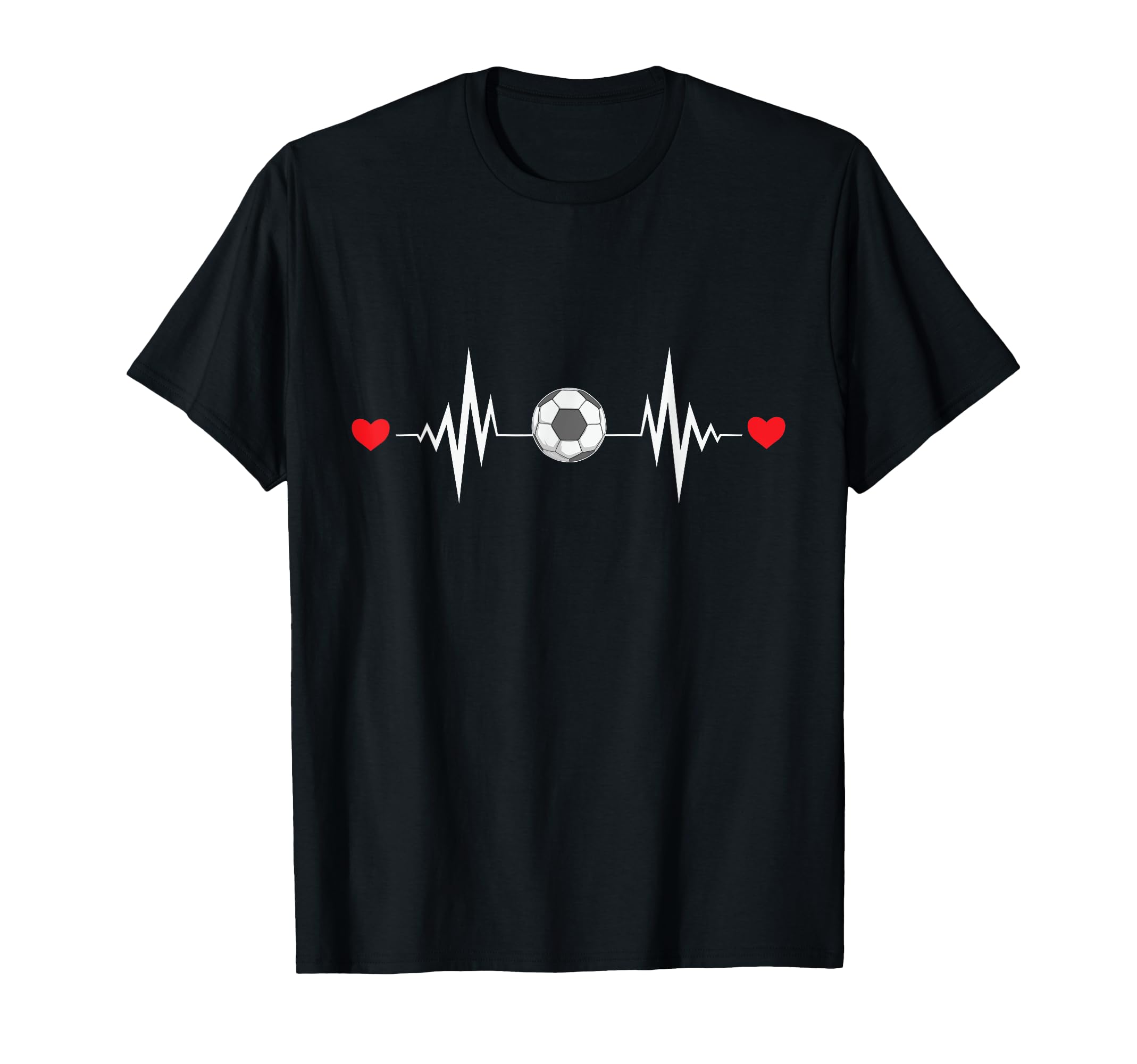 Heartbeat Soccer Sports Player Goal T-Shirt - Casual Everyday Wear Unisex - T-Shirt, Sweatshirt, Hoodie