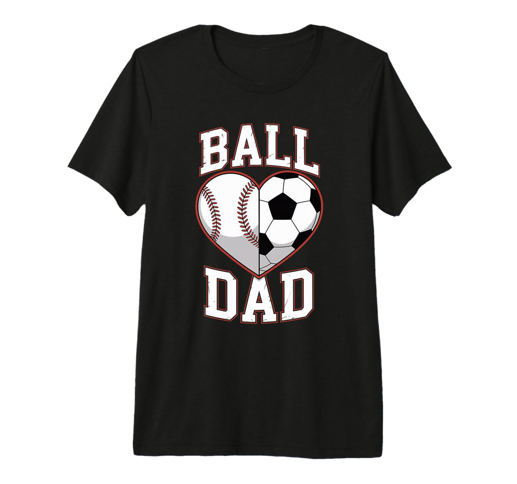 Mens Ball Dad Heart Baseball And T-Shirt - Aesthetic Graphic for Adults - T-Shirt, Sweatshirt, Hoodie