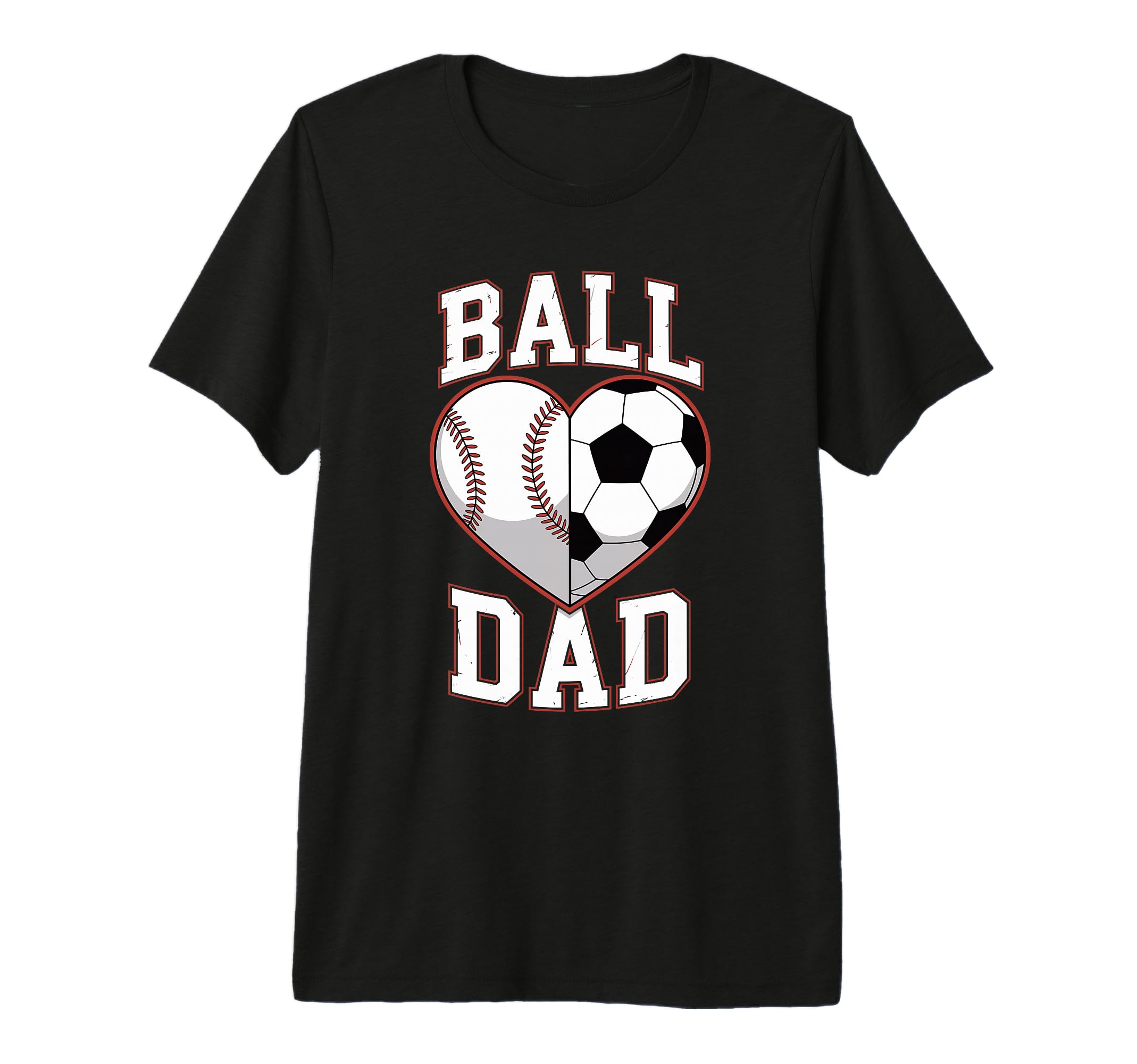 Mens Ball Dad Heart Baseball And T-Shirt - Aesthetic Graphic for Adults - T-Shirt, Sweatshirt, Hoodie