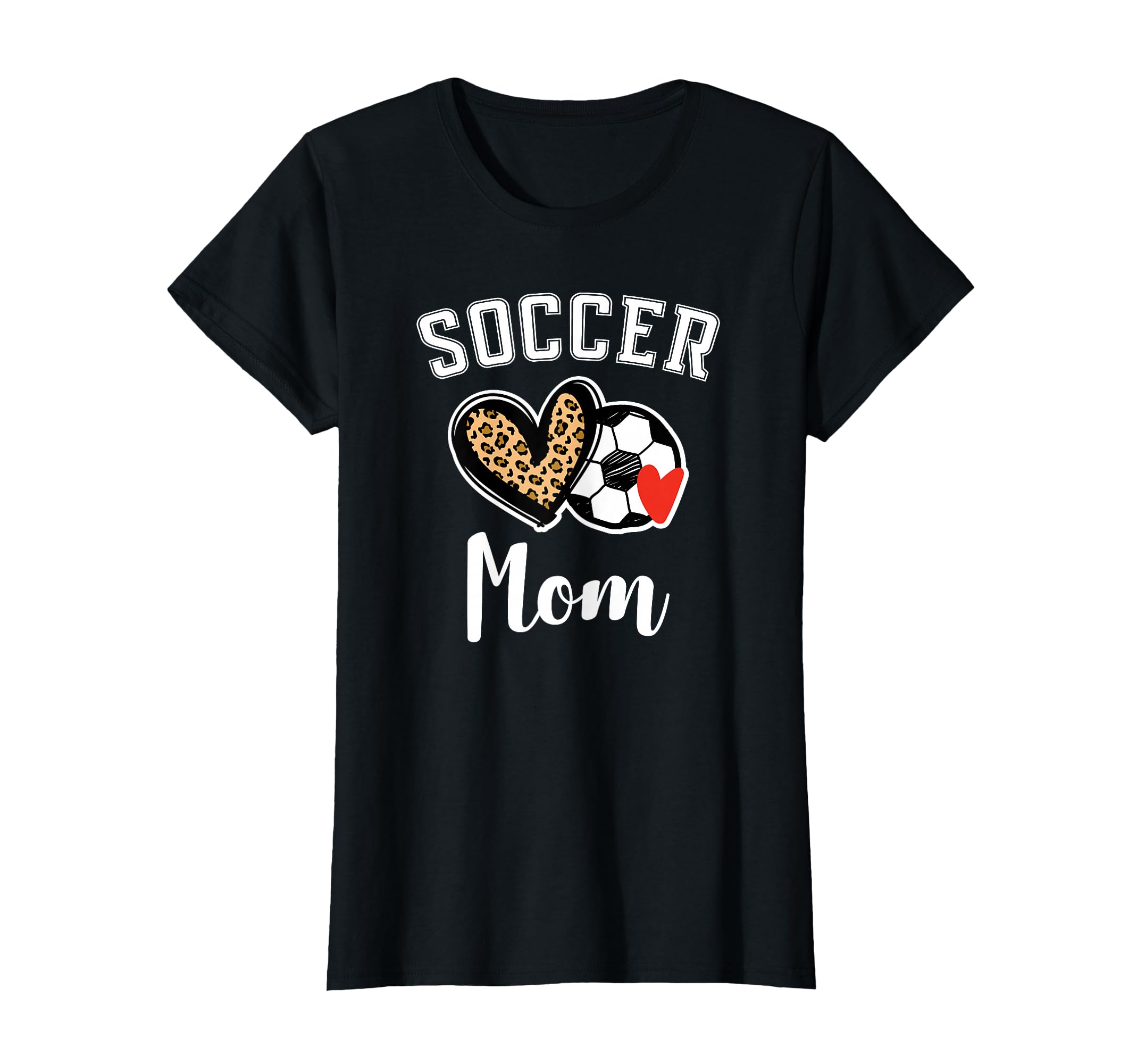 Soccer Mom Leopard Heart T-Shirt - Trendy Graphic for Adults - T-Shirt, Sweatshirt, Hoodie