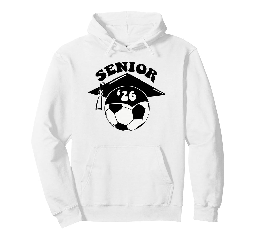 Soccer Senior Graduation Cap Hoodie - Minimalist Print Men Women - T-Shirt, Sweatshirt, Hoodie