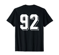 Number 92 Backside 80S 90S Team T-Shirt - Casual Everyday Wear Unisex - T-Shirt, Sweatshirt, Hoodie
