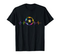 Soccer Heartbeat Tie Dye Teen Funny T-Shirt - Custom Art Print Unisex - T-Shirt, Sweatshirt, Hoodie