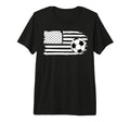 Distressed American Flag Soccer Ball T-Shirt - Trendy Graphic Men Women - T-Shirt, Sweatshirt, Hoodie