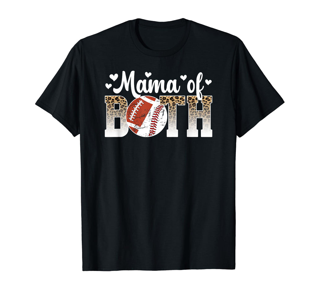 Mama Both Proud Football Baseball Mom T-Shirt - Custom Art Print Unisex - T-Shirt, Sweatshirt, Hoodie