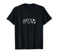 Peace Love And Soccer Football Lovers T-Shirt - Unique Graphic Unisex - T-Shirt, Sweatshirt, Hoodie