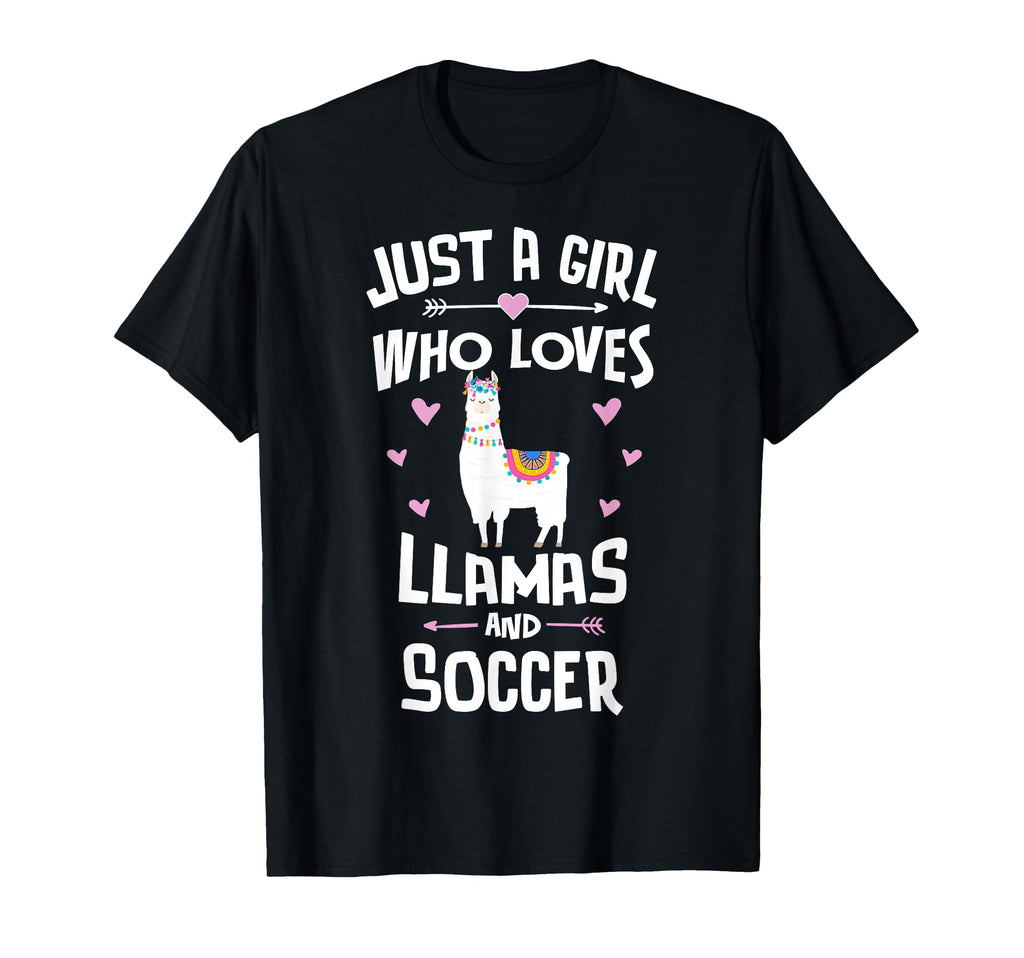 Just Who Loves Llamas And Soccer Gift T-Shirt - Trendy Graphic Men Women - T-Shirt, Sweatshirt, Hoodie