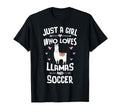 Just Who Loves Llamas And Soccer Gift T-Shirt - Trendy Graphic Men Women - T-Shirt, Sweatshirt, Hoodie