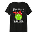 Busy Raising Baller Funny Tennis Mom T-Shirt - Novelty Apparel for Adults - T-Shirt, Sweatshirt, Hoodie