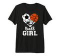 Ball Heart Soccer Basketball Hockey T-Shirt - Minimalist Print Men Women - T-Shirt, Sweatshirt, Hoodie