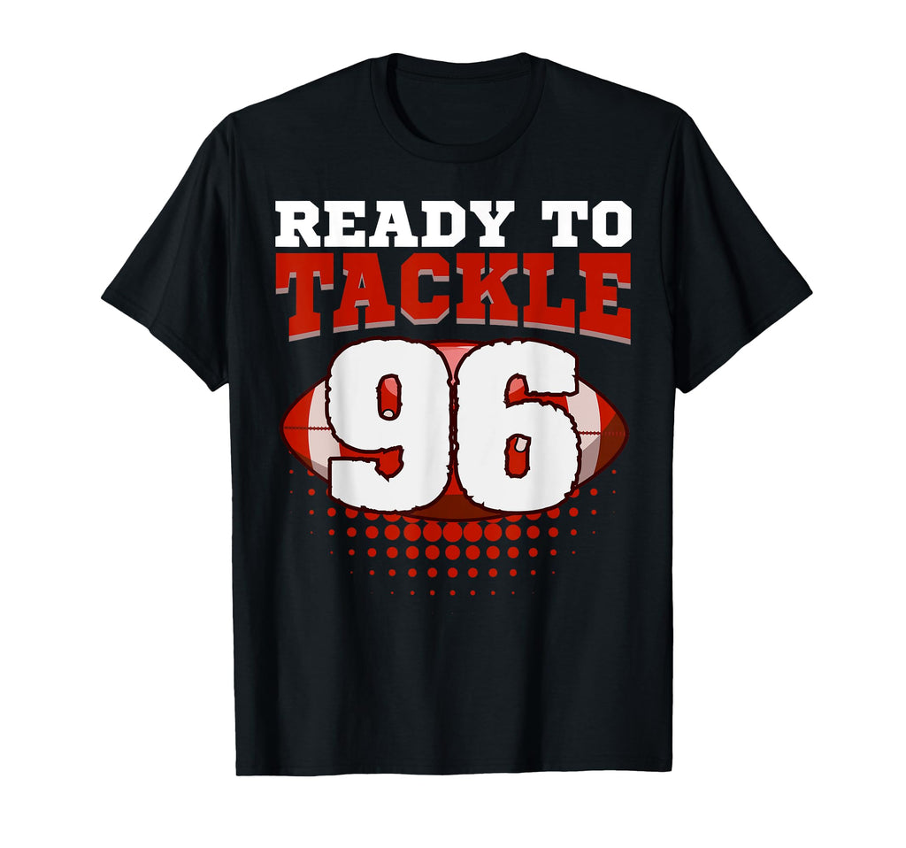Football 96Th Birthday Player Tackle T-Shirt - Custom Art Print Unisex - T-Shirt, Sweatshirt, Hoodie
