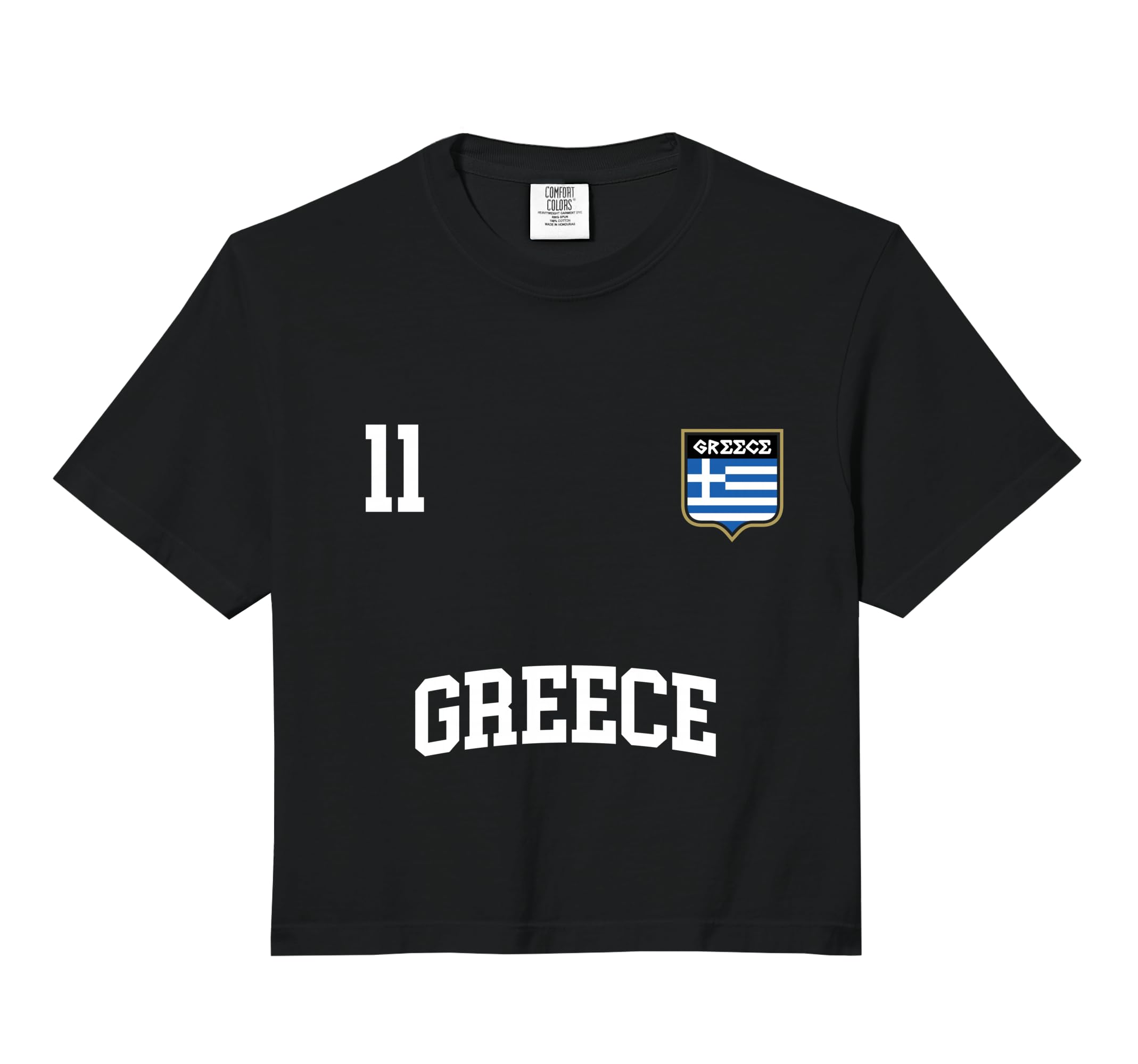 Greece No 11 Greek Flag Football Hoodie - Fun Novelty Design Men Women - T-Shirt, Sweatshirt, Hoodie
