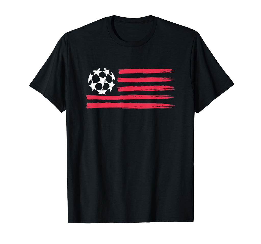 Usa Flag Soccer Ball Futbol Equipment T-Shirt - Graphic Print for Adults - T-Shirt, Sweatshirt, Hoodie