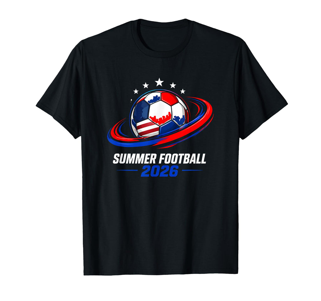 Summer Football 2026 Modern Football T-Shirt - Minimalist Print for Adults - T-Shirt, Sweatshirt, Hoodie