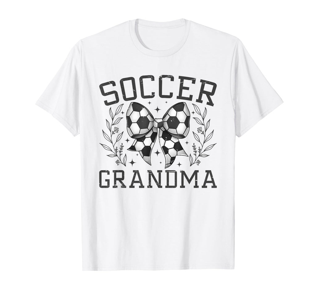 Coquette Bow Soccer Grandma Game Day T-Shirt - Minimalist Print for Adults - T-Shirt, Sweatshirt, Hoodie