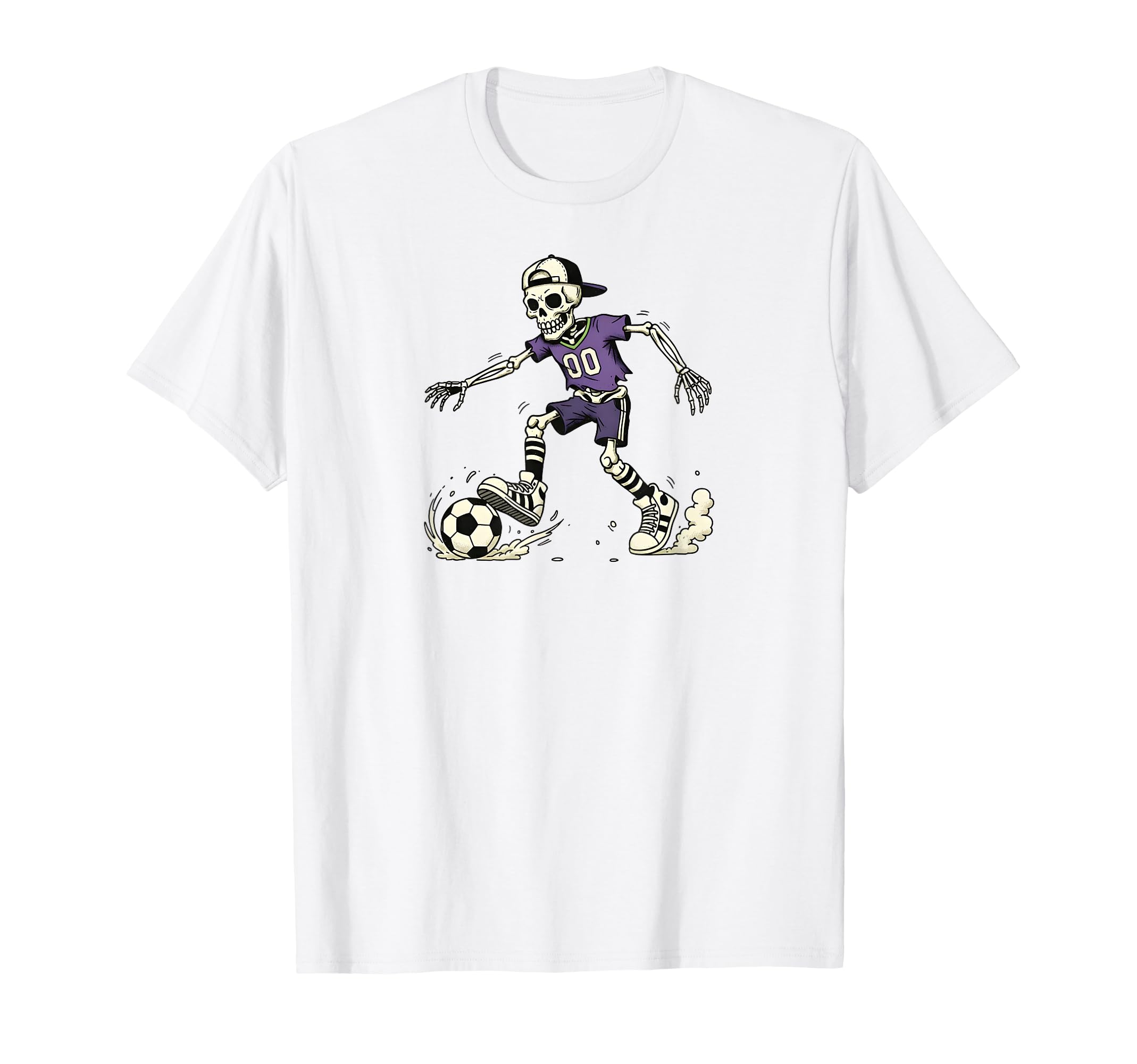 Soccer Skeleton Dribbling Legend T-Shirt - Fun Novelty Design Men Women - T-Shirt, Sweatshirt, Hoodie