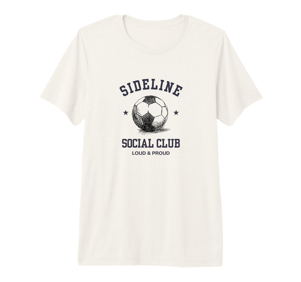 Funny Soccer Mom Sideline Social Club T-Shirt - Unique Graphic for Adults - T-Shirt, Sweatshirt, Hoodie