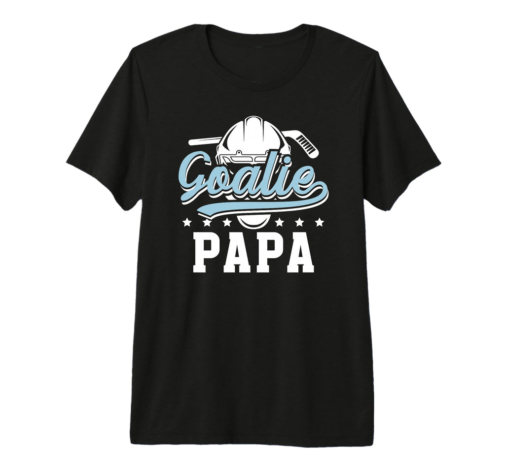 Mens Ice Hockey Goalie Papa Ice Hockey T-Shirt - Trendy Graphic Unisex - T-Shirt, Sweatshirt, Hoodie