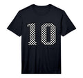 Number 10 Checkered Number T-Shirt - Casual Everyday Wear Unisex - T-Shirt, Sweatshirt, Hoodie