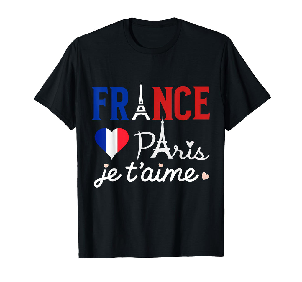Eiffel Tower Paris France Flag Souvenir T-Shirt - Graphic Print Unisex - T-Shirt, Sweatshirt, Hoodie