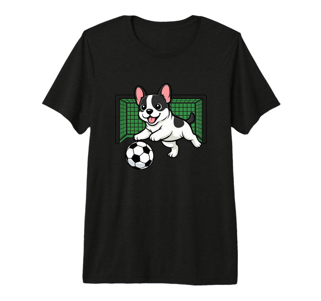 Goalkeeper Puppy French Bulldogs Soccer T-Shirt - Minimalist Print Unisex - T-Shirt, Sweatshirt, Hoodie