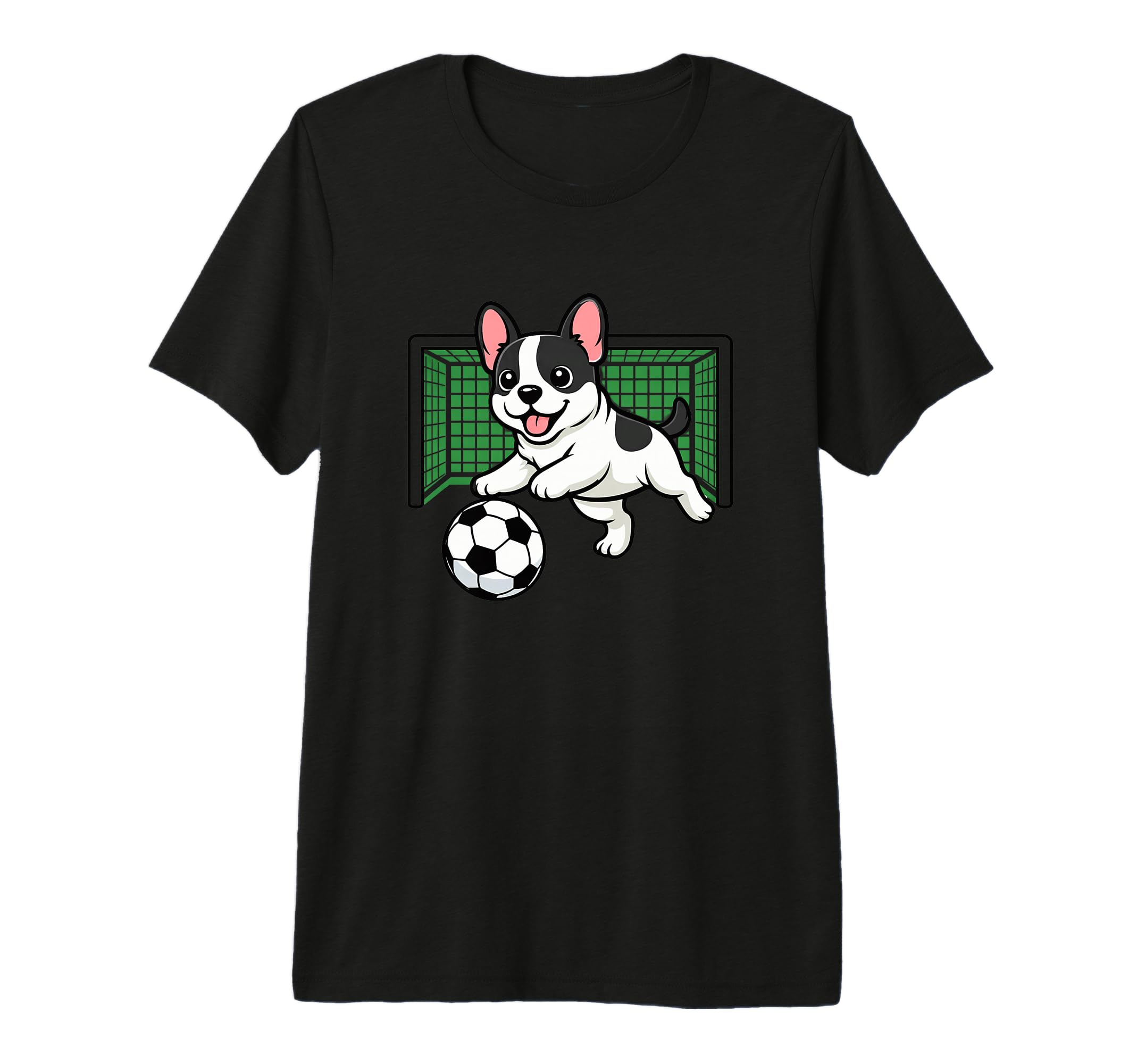 Goalkeeper Puppy French Bulldogs Soccer T-Shirt - Minimalist Print Unisex - T-Shirt, Sweatshirt, Hoodie