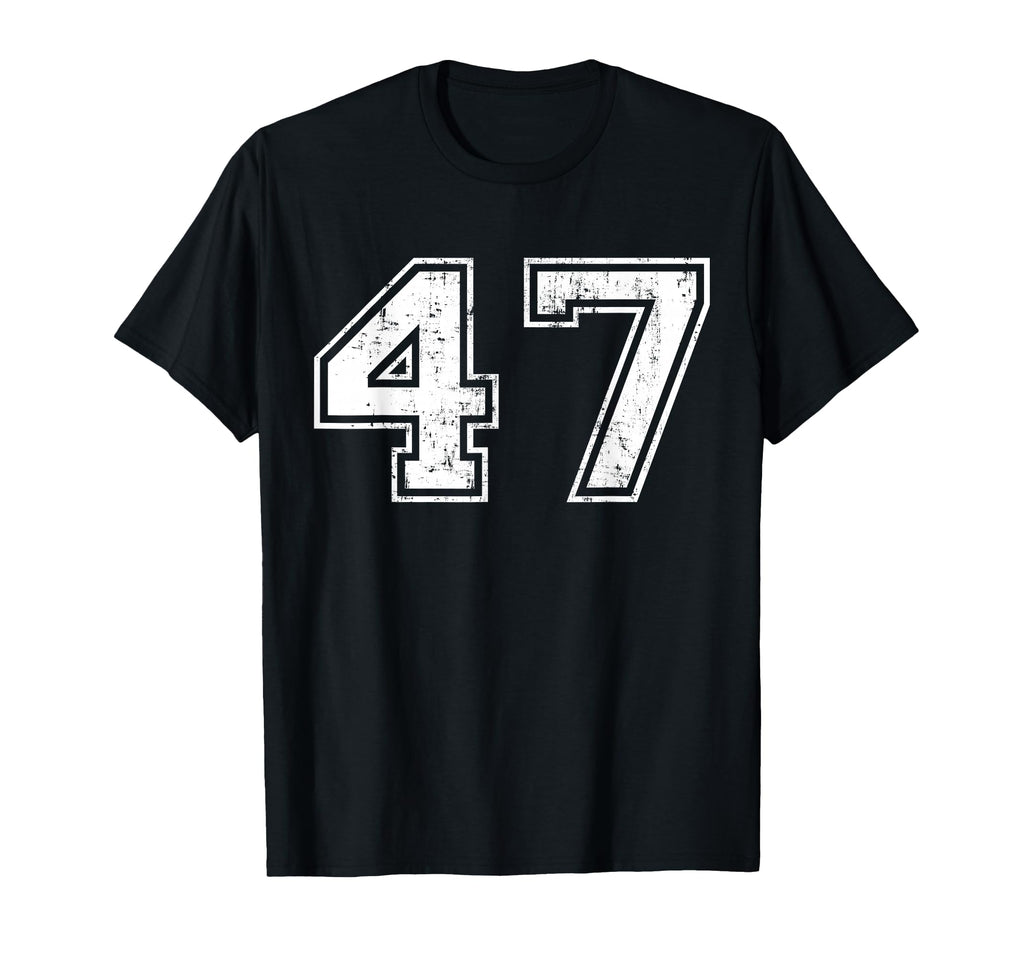 Number 47 Distressed Sports Training T-Shirt - Casual Everyday Wear Unisex - T-Shirt, Sweatshirt, Hoodie