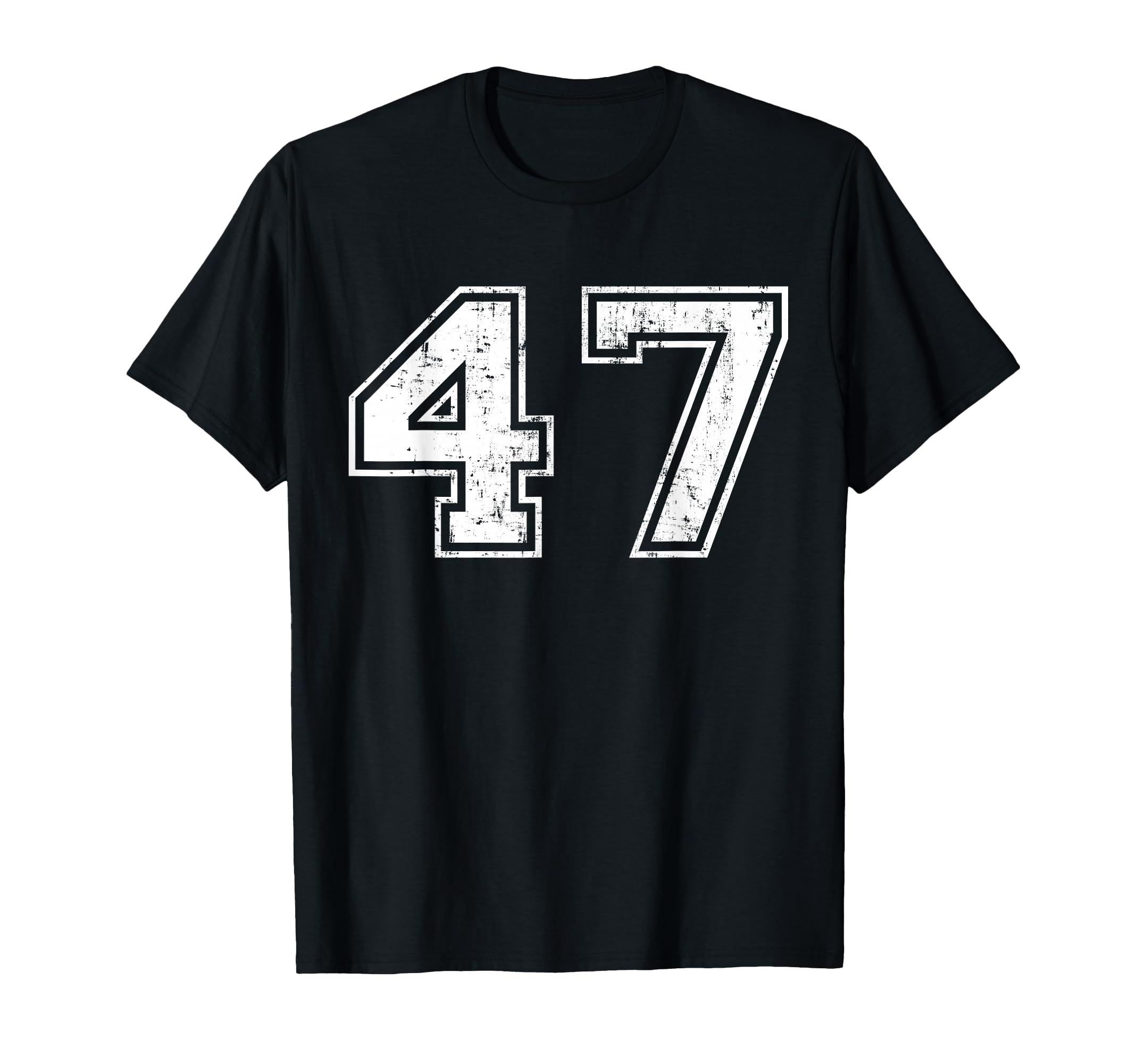 Number 47 Distressed Sports Training T-Shirt - Casual Everyday Wear Unisex - T-Shirt, Sweatshirt, Hoodie