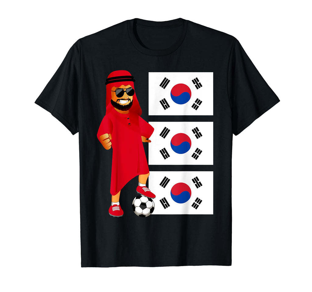 South Korean Sheik Football Soccer Flag T-Shirt - Trendy Graphic Unisex - T-Shirt, Sweatshirt, Hoodie