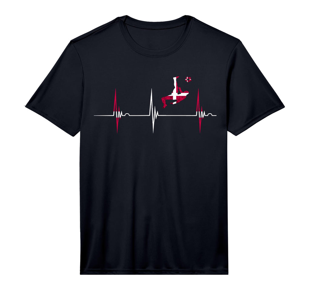 Danish Soccer Player Dansk Heartbeat T-Shirt - Custom Art Print Men Women - T-Shirt, Sweatshirt, Hoodie