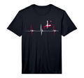 Danish Soccer Player Dansk Heartbeat T-Shirt - Custom Art Print Men Women - T-Shirt, Sweatshirt, Hoodie