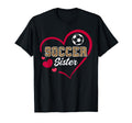 Soccer Sister Heart Leopard T-Shirt - Fun Novelty Design Unisex - T-Shirt, Sweatshirt, Hoodie