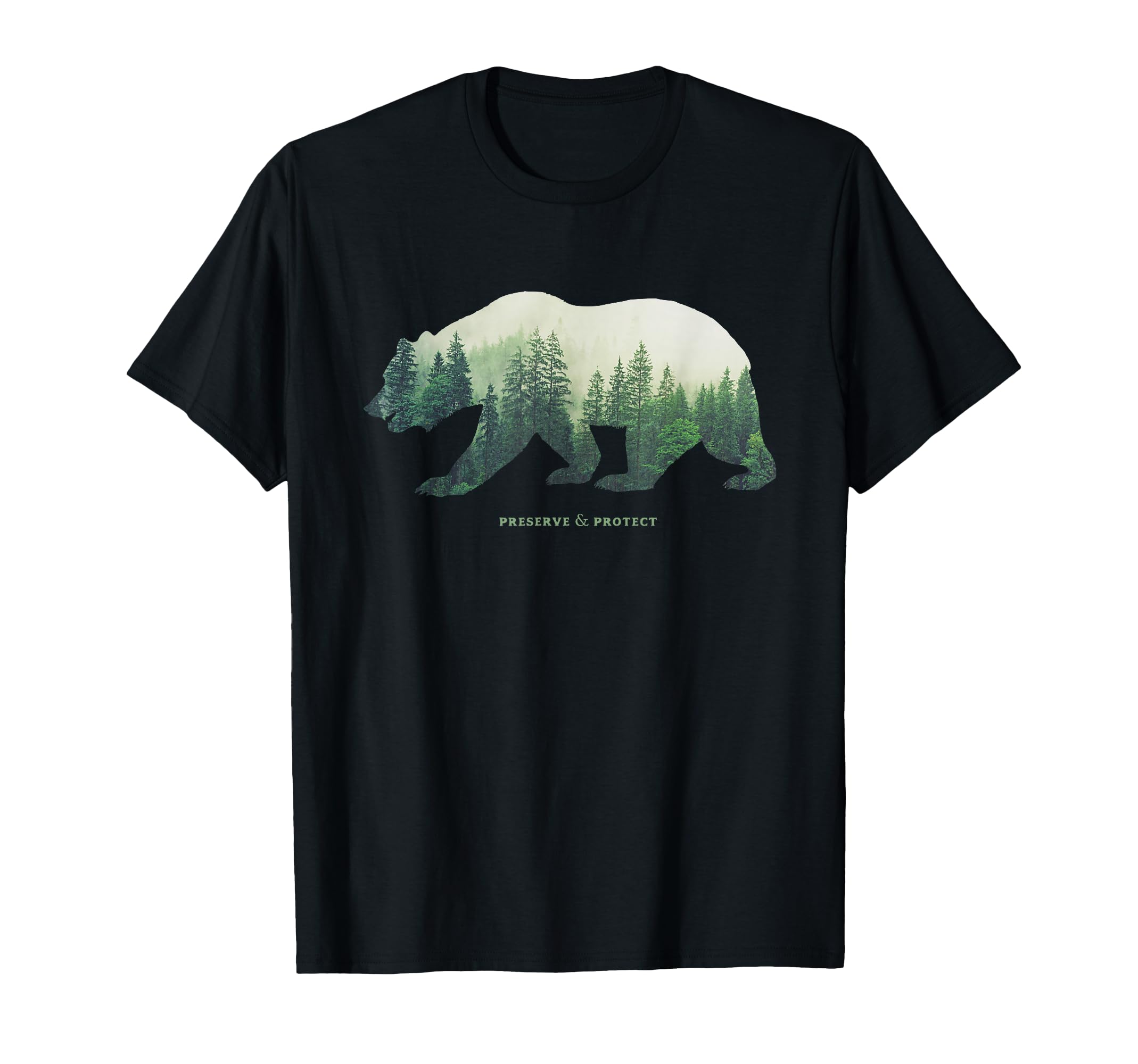 Preserve Protect National Park Bear T-Shirt - Custom Art Print Unisex - T-Shirt, Sweatshirt, Hoodie