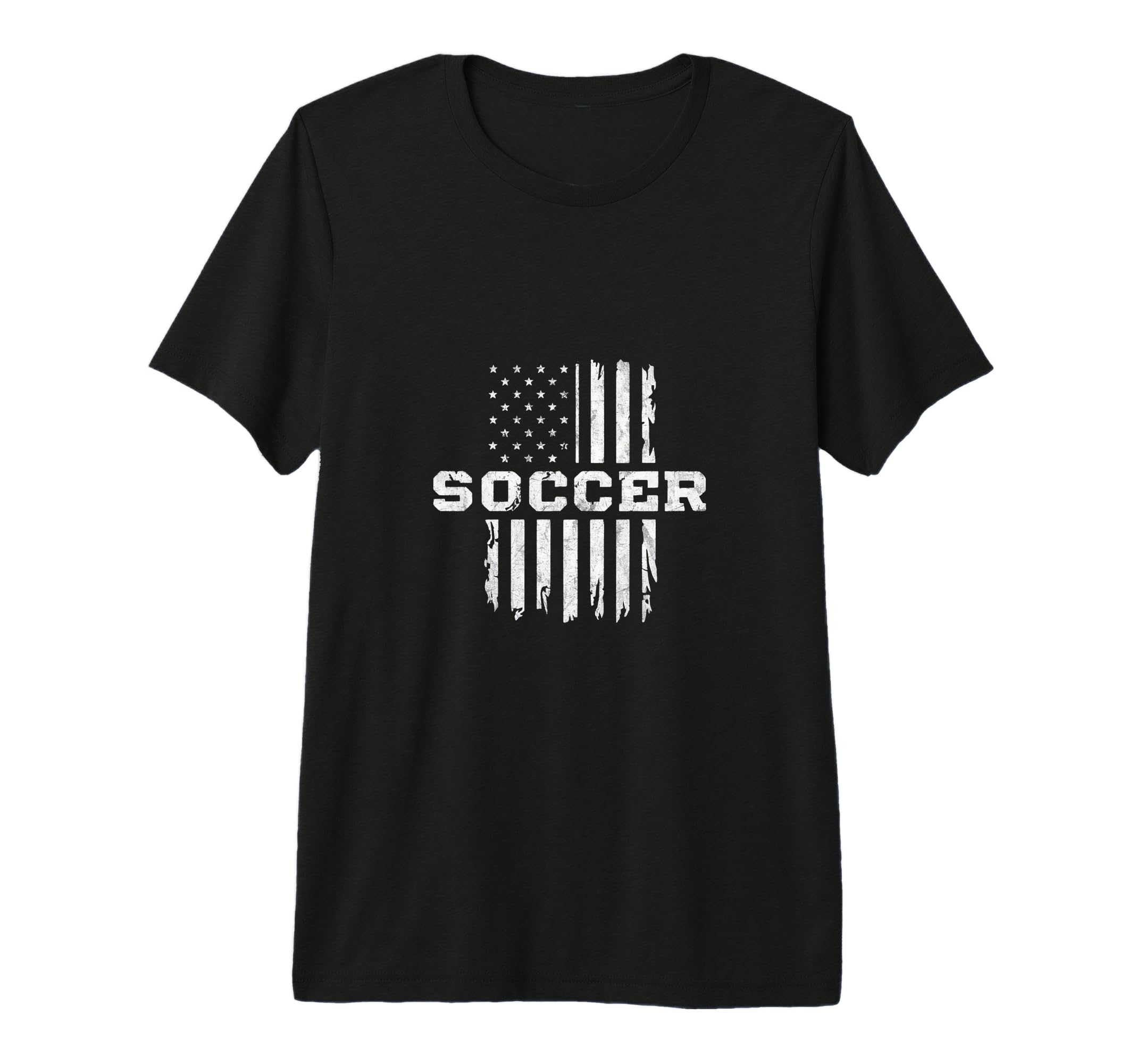 American Flag Soccer Rustic T-Shirt - Custom Art Print Men Women - T-Shirt, Sweatshirt, Hoodie